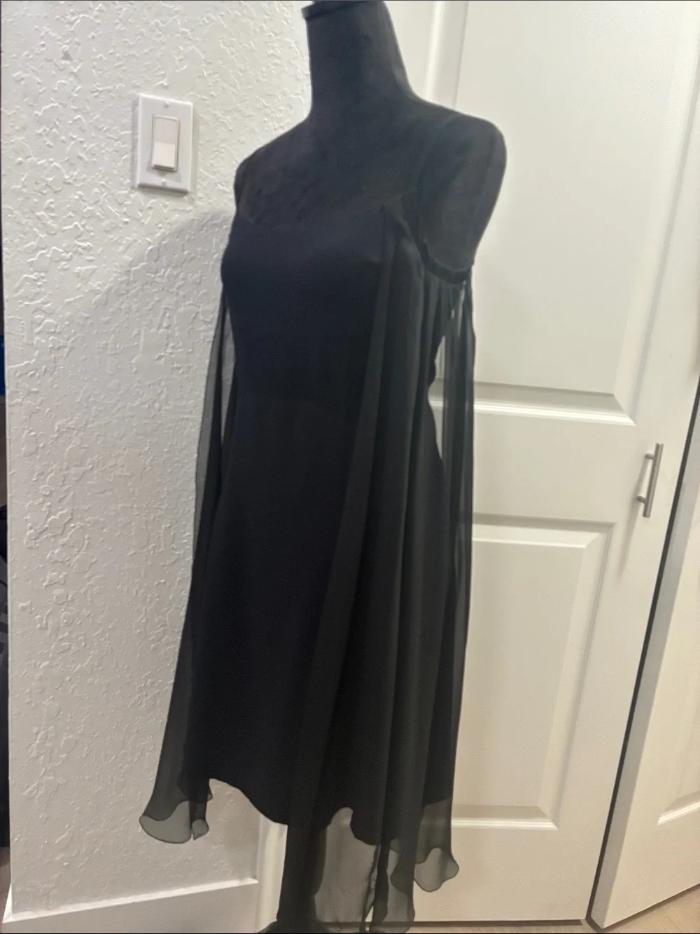 Chanel Black Silk/Chiffon Dress
